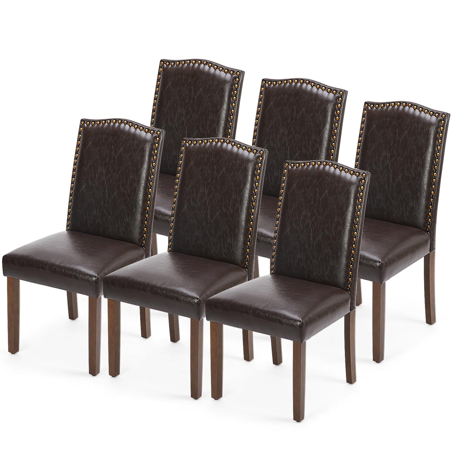 DUMOS Dining Chairs Set of 2, Modern Kitchen Table Chairs with Wooden Legs and Padded Seat, Mid Century Upholstered Accent Chairs for Dining Room Kitchen Living Room Restaurant, Beige